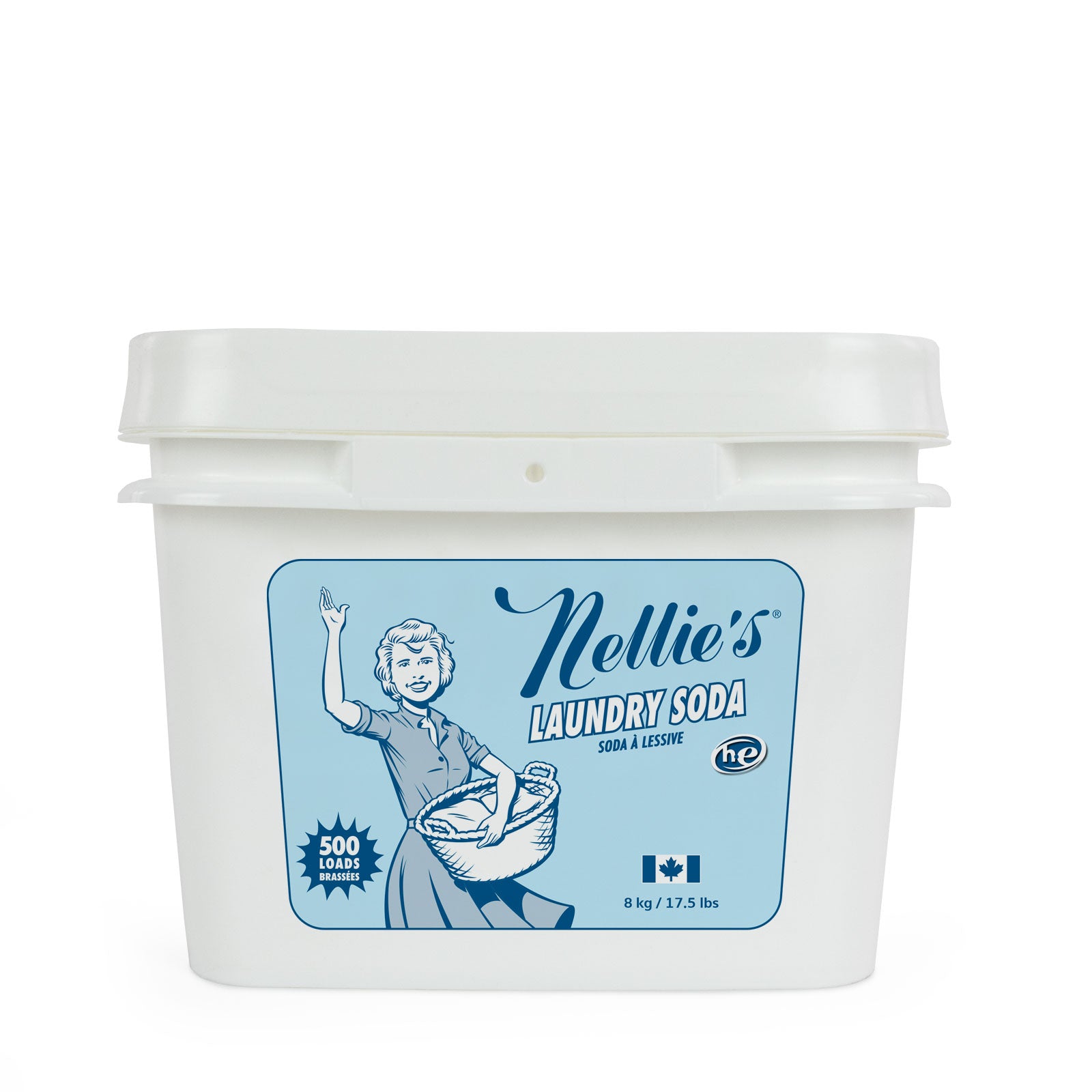 Nellie's Laundry Soda Bucket - 500 Loads - 8kg/17.5 lbs