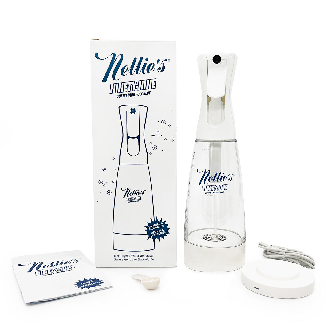 Nellie's Ninety-Nine pack with User Manual, Packaging, Machine, and Scoop