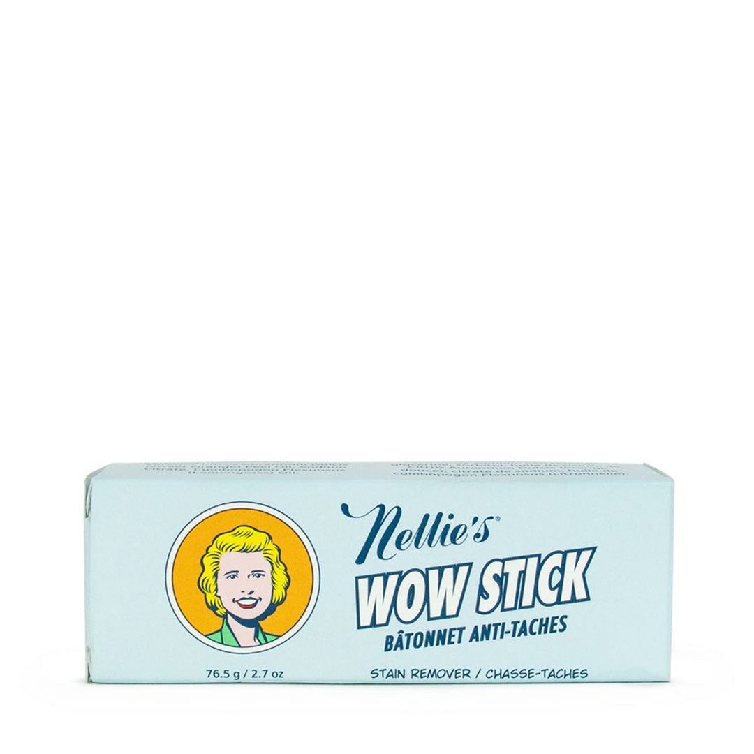 A 76.5 g /2.7 oz Nellie's WOW Stain Remover Stick